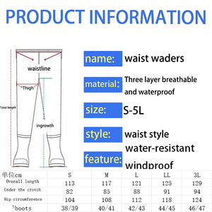 <span class=keywords><strong>Cuissardes</strong></span> de pêche imperméables et respirantes pour hommes et <span class=keywords><strong>femmes</strong></span> avec bas et bottes durables - Product Image 6
