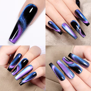 Vernis à ongles magnétique scintillant le plus populaire, gel <span class=keywords><strong>semi</strong></span>-<span class=keywords><strong>permanent</strong></span> effet arc-en-ciel, vernis à ongles gel 9D Galaxy Cat Eye - Product Image 3