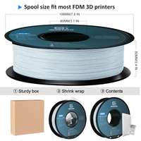 Geeetech Filament PLA en forme de marbre bleu MSDS RoHS Tiges en plastique PLA en marbre 1.75mm Filaments pour imprimante 3D