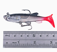 Leurre souple avec tête plombée pour la pêche au bar et au brochet, 8 cm, queue de pagaie, shad réaliste, leurre de pêche artificiel