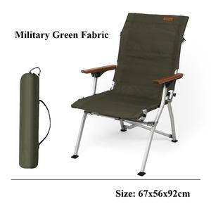 Sedia Reclinabile Portatile e Pieghevole con Braccioli in Legno per Pesca, Spiaggia e Campeggio, Sedia da Riposo con <span class=keywords><strong>Borsa</strong></span> Portaoggetti - Product Image 6