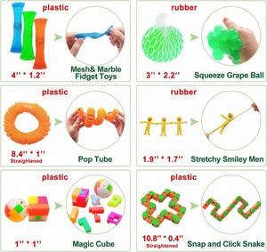 Adult Anxiety Relief Sensory <b>Cube</b> Fidget Keychain Clicker Novelty Gag Toys 35pcs for Stress Relieving Clicking Sound - Product Image 4