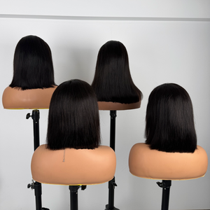 Perruque Bob Coupe Droite Cheveux Humains 13x4 HD Lace Front Lisse Sans Colle Pré-Pluckée Densité 180% Ligne de Cheveux Naturelle Prête à l'Expédition Fournisseur - Product Image 2