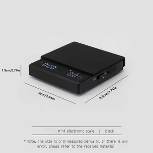 Mới tùy chỉnh màu đen USB bếp Cân bằng <span class=keywords><strong>mini</strong></span> siêu mỏng cà phê quy mô kỹ thuật số với bộ đếm thời gian - Product Image 5