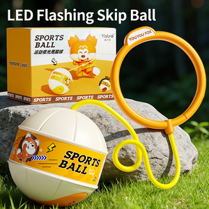Juguete Creativo Unisex de Plástico ABS con Luces Intermitentes para Saltar al Tobillo |   Juego de Fitness Deportivo al Aire Libre para Niños de 3 a 8 Años, <span class=keywords><strong>Pelota</strong></span> para Saltar y Balancear - Product Image 2