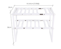 Étagère de cuisine rétractable à 2 niveaux en acier inoxydable Cedar Space, support de rangement multifonctionnel pour casseroles et éviers
