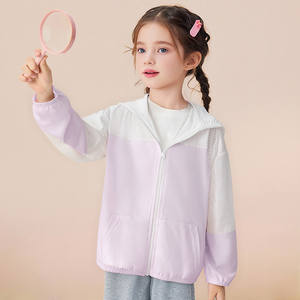 Vestes légères d'été pour garçons et filles, manteaux colorés pour enfants, vêtements d'extérieur respirants à capuche pour tout-petits - Product Image 2