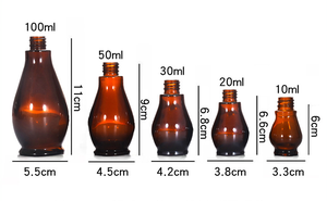 Bouteilles de parfum ambré de luxe en gros de 5ml à 100ml d'huiles de finition mate de forme ronde crème pour le visage logo personnalisé bouchon à vis boîte d'emballage - Product Image 3