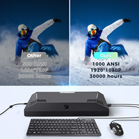 Projecteur laser intelligent Kuaige Windows 11 80P à longue portée 4K 1000 ANSI UST pour jeux, films et maison connectée, Intel I7, format de poche