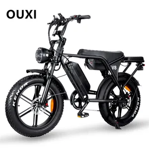 Factory Price 750W Electric Bicycle 48V V8 Model Steel Frame 15AH OUXI 48V Electric Fat Tire Ebike Motorcycles Bike V8