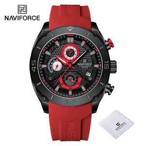 Montre NAVIFORCE décontractée, robuste et étanche pour homme, montre-bracelet sport à quartz, bracelet en silicone souple créatif, chronographe pour garçon - Product Image 5