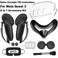 Nouveau Durable Q3 Silicone Masque Dur PC Casque Shell Contrôleur Peaux VR Accessoires Silicone Couverture Ensemble pour Meta Quest 3