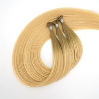 Extensiones de Cabello con Punta Plana de Queratina, Cabello Virgen Remy Europeo Invisible con Cutícula Alineada, Doble Trama, Calidad Profesional, Bajo MOQ