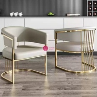 Chaise de salle à manger moderne de luxe en métal Yicheng pour hôtel, bureau, salon de beauté, réception, pour les clients de salon de manucure, application de maquillage
