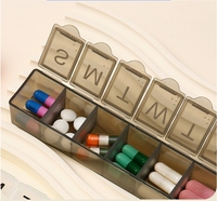 Pilulier hebdomadaire en plastique Offre Spéciale 7 compartiments planificateur de tablette Organisateur quotidien de tablette avec braille pour la vie quotidienne