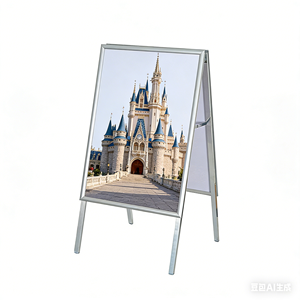 Expositor de doble cara clásico con soporte de 25 mm y esquinas redondeadas, soporte para póster, letrero publicitario económico para acera - Product Image 1