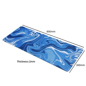 Wholesale 800*300*2mm Gaming Mouse Pad Blue Fluid Pattern Mousepads Large Extended Computer Mouse Mat <b>Cheap</b> Price Desk Pad - Product Image 4
