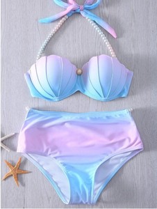 Venta al por mayor lindo Micro <span class=keywords><strong>Bikini</strong></span> traje de baño conjunto 2 piezas diseño de retazos con perlas Shell cuerdas Sexy <span class=keywords><strong>Bikini</strong></span> para <span class=keywords><strong>Big</strong></span> <span class=keywords><strong>Boobs</strong></span> Pearns - Product Image 1