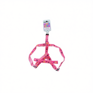 Pettorina per cani con stampa di zampine patchwork da 1,5 pollici, design a pois sul petto e sulla schiena - Product Image 1