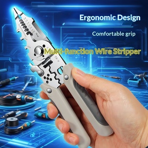 Key plate new 21-in-one wire stripping pliers industrial grade multi-functional screw thread splitting wire winding electrician - Product Image 1
