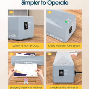 Tự làm thủ công nóng chảy dập nhôm lá giấy nhiệt cán A4 Máy cán - Product Image 3