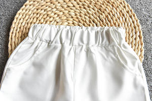 Proveedor Chino de Ropa de Moda Infantil, Bonitos Pantalones para Niñas, Conjunto de 2 Piezas con Cinturón, Ropa de Verano - Product Image 5