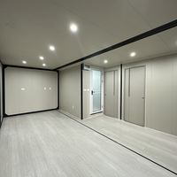 Maison conteneur extensible de 20 pieds en panneaux sandwich d'acier, maisonnette préfabriquée de luxe, 2, 4 ou 5 chambres, hôtel villa modulaire écologique