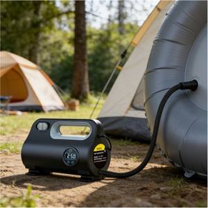 Pompa Ban Digital Portabel dengan Monitor Tekanan Ban 12V Bahan ABS Pompa Udara & Kompresor Pengisian Cepat - Product Image 6