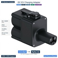 Adaptateur de charge rapide DC CCS2 vers NACS 400A IP65 Type 2 IEC CCS2 vers Tesla NACS Connecteur de charge pour véhicule électrique Plug and Play