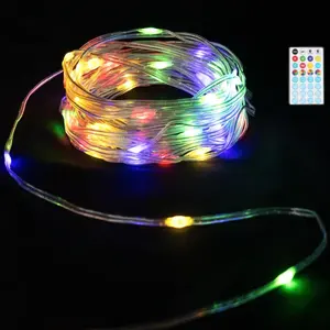 Ghirlanda di luci LED RGB da 5 m con batterie 4AA (PVC e rame) per decorazioni interne ed esterne, crea atmosfere festive. - Product Image 2