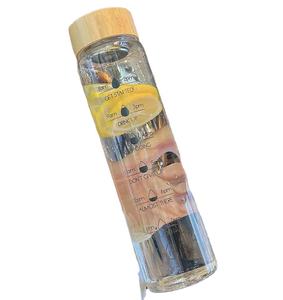 Bouteilles d'eau en verre de 32 oz/1 L avec marqueur de temps motivant, anti-fuite, réutilisables, avec bouchon à vis pour adultes - Product Image 1