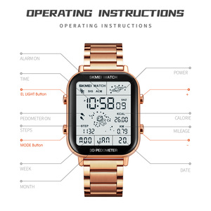 Jam Tangan Skmei 1888 Bisnis Laris Manis, Mahkota Spiral, Baja Anti Karat, Jam Digital <span class=keywords><strong>Sport</strong></span> - Product Image 6
