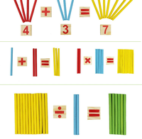 Bâtons de comptage en bois pour enfants Montessori jeux de puzzle d'apprentissage éducatif précoce pour enfants garçons filles matériel en papier