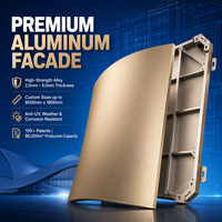 Plaques en aluminium hyperboliques découpées au laser sur mesure, surfaces incurvées irrégulières, modernes, résistantes au feu, anti-UV, résistantes aux intempéries pour