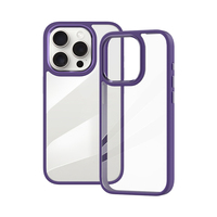 Coque de téléphone rigide 2 en 1 en TPU PC pour iPhone 15 Pro Max 14 Plus 13 12 16 11 avec cadre en métal pour l'objectif de l'appareil photo