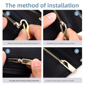 Tirette de fermeture éclair universelle amovible, tête de fermeture éclair, curseur, boucle de verrouillage, kit de réparation pour doudounes, sacs et accessoires - Product Image 6