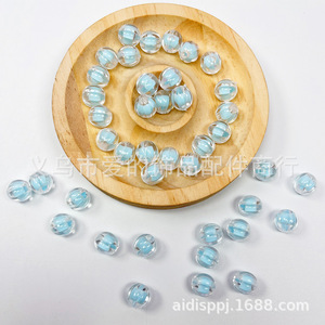 Pumpkin Colored Inner <b>Beads</b> 10mm Round <b>Plastic</b> Resin Scattered <b>Beads</b> For DIY Jewelry Making Bracelets Necklaces - Product Image 2
