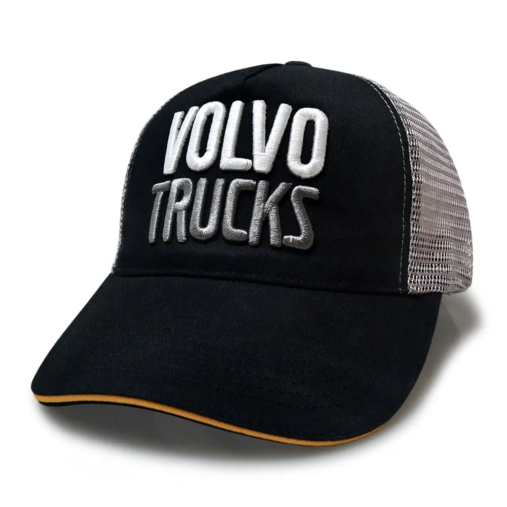 OEM Gorras Custom Volvo logo 3D embroidery mesh cap promotion cap cheap Brand Car LOGO Custom 5 Panels Branded Car Trucker Hats