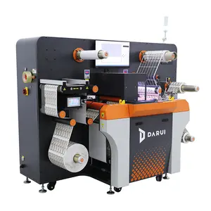 DARUI factory S4 Digital Self-adhesive digital label die cutter lamination slitting paper roll sheet cutting machine