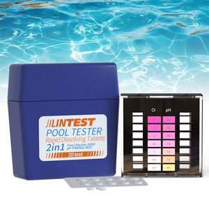 Kit 2 en 1 de bandelettes de test et de comprimés de <span class=keywords><strong>piscine</strong></span> multi-usages-Test de chlore/brome/pH pour piscines hors sol, bains à remous et spas de natation - Product Image 1