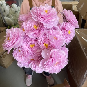 IFG Floristería al por Mayor, Flor de Peonía Artificial Grande de Color Rosa Morado para Decoración de Bodas, Hogar y Fiestas - Product Image 2