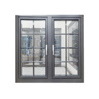 Fenêtres à battants en aluminium WANJIA, designs modernes, double panneau, pour la maison