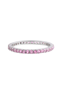Anillo de Zafiro Rosa en Plata de Ley 92.5 KLSR-11877 - Product Image 4