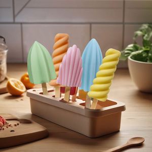 Molde de Silicona de Grado Alimenticio para Helado en Espiral y Cubitos de Hielo con Características de Congelación Rápida y Fácil Desmolde - Product Image 2