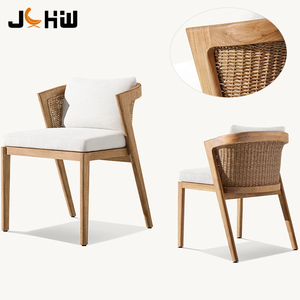 Ensemble de salle à manger d'extérieur moderne et luxueux en teck et en rotin tressé, chaise de <span class=keywords><strong>jardin</strong></span> 6-8 places, <span class=keywords><strong>table</strong></span> durable, mobilier de patio - Product Image 2