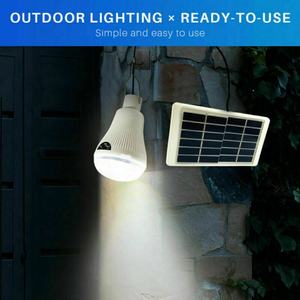 Bombilla LED de Emergencia con Carga Solar, Cable para Exteriores, Gancho Móvil para Tienda de Campaña, Jardín - Product Image 4