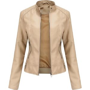 Chaquetas de Cuero Genuino de Cordero para Mujer, al por Mayor, a Bajo Precio, Chaquetas de Motera, Chaqueta de Cuero a la Moda para Mujer - Product Image 1