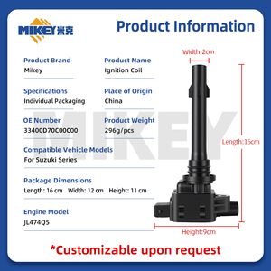 Bobina di Accensione MIKEY 33400D70C00C00 per <span class=keywords><strong>Suzuki</strong></span> <span class=keywords><strong>Swift</strong></span>, Ricambi Auto di Alta Qualità Disponibili per F01R00A070 JL474Q5 - Product Image 2