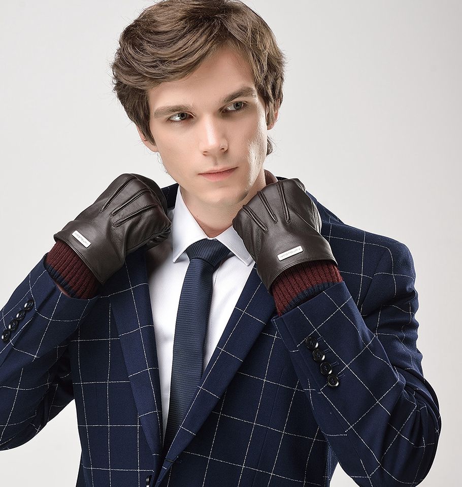 Оптовая продажа, низкая цена, зимние мужские перчатки из овечьей кожи, зимние рыболовные перчатки