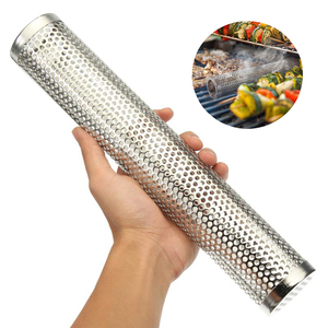 Fumoir à tubes en granulés de <span class=keywords><strong>bois</strong></span> en acier inoxydable, fournitures de <span class=keywords><strong>Barbecue</strong></span> Portable pour BBQ rond, générateur de fumée froide - Product Image 3